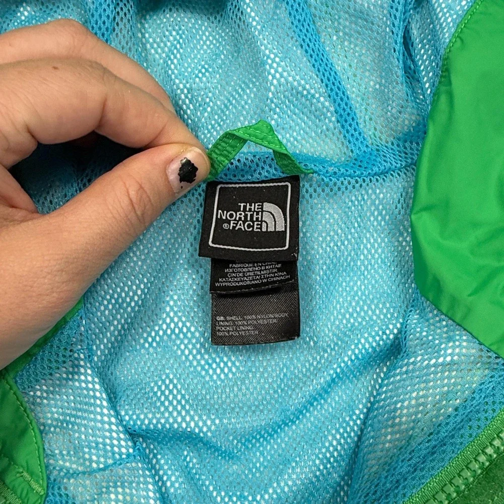 The North Face Jacket Girls Large 14/16 Green HyVent‎ Hooded Rain Waterproof
